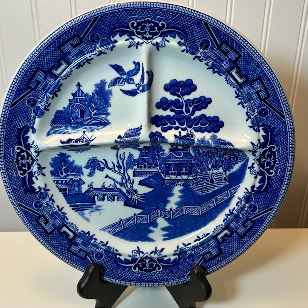 Shenango Vintage Blue Willow Grill Plate- Restaurant Ware
